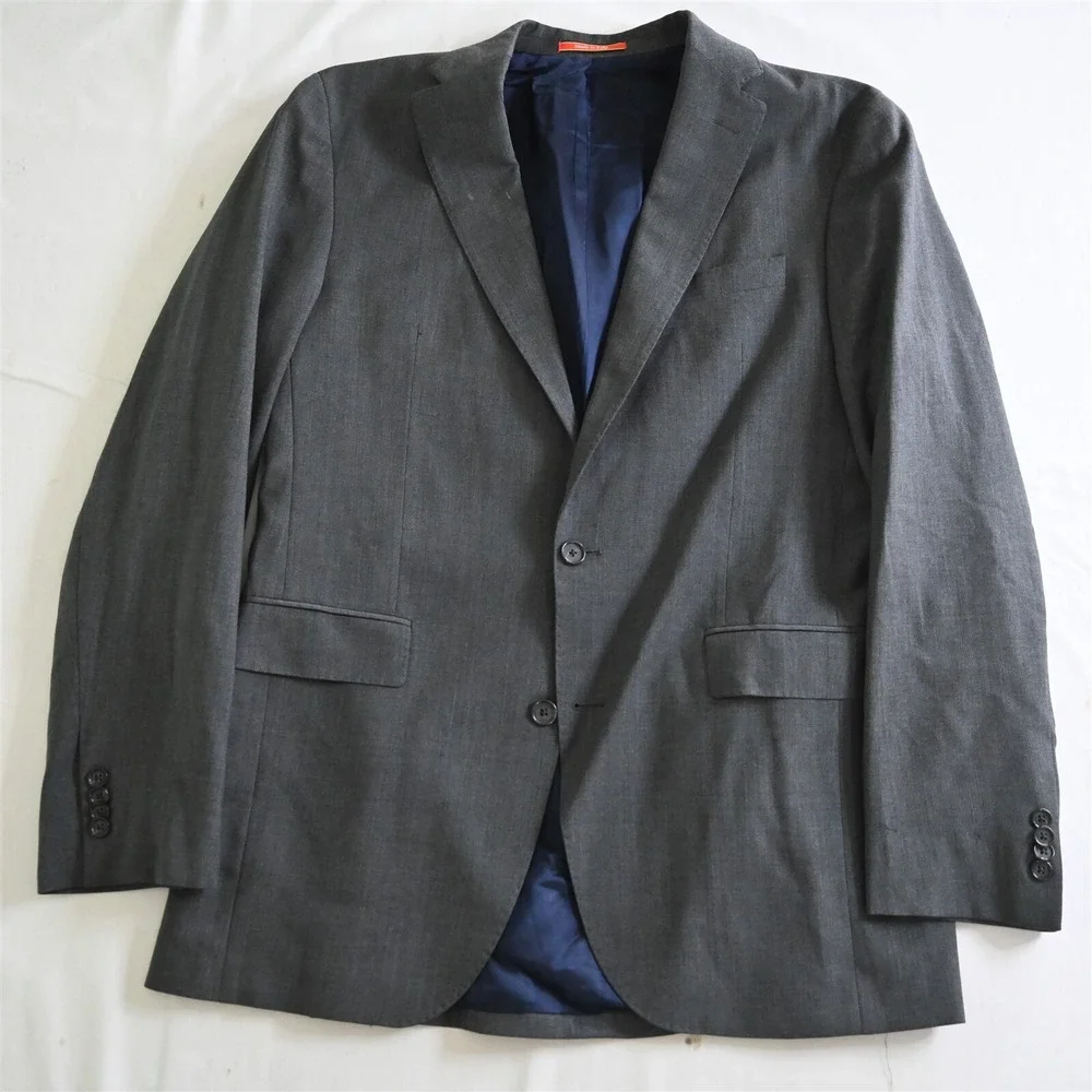 Daniel Cremieux 42L Gray Arthur Loro‎ Piana Zelander Blazer Sport Coat Jacket